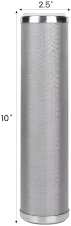 Stainless Steel Cleanable Wire Mesh Filter Cartridge 10”Length,2.5"OD(500 Micron) - Image 2