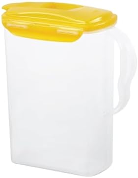 LocknLock Aqua Fridge Door Water Jug | Clear Pitcher | BPA Free Plastic Pitcher with Lid | 3 Quart Pitcher with Lid for Water, Juice, Tea & More Beverages, Yellow - Image 2