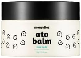 mongdies Baby Ato Balm | Intensive Moisture Barrier Balm for Dry Sensitive Skin | Non Sticky Ceramide Balm with Plant Oils | For Cheeks Hands & Dry Areas | Vegan EWG Green | 1.05 oz by Mongdies