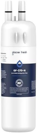 GLACIER FRESH EDR1RXD1 Refrigerator Water Filter Compatible with W10295370A, EDR1RXD1, WHR1RXD1, KAD1RXD1, Filter 1, W10295370, P4RFWB, P8RFWB2L, 46-9930, 46-9081 Refrigerator Water Filter,1 Pack by GLACIERFRESH