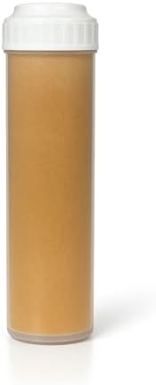 LiquaGen 2.5" x 10" Cation Resin Water Filter Cartridge – Softening Resin Replacement for Hard Water – Fits Standard RO & Whole House Systems – Scale Reduction – 10-Inch Refillable Housing by LiquaGen