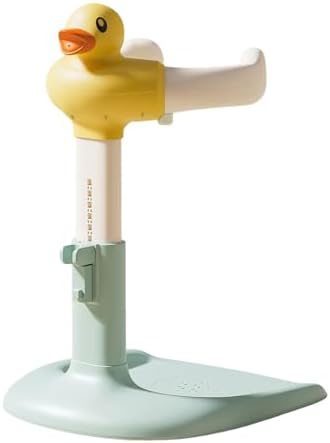 Adjustable Baby Shower Rack Anti-Slip Base Toddler Bath Stand Duck Design Portable Height Width Adjustable for 8-24 Months Kids B by Unknown