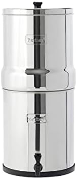 Big Berkey Gravity-Fed Stainless Steel Countertop Water Filter System 2.25 Gallon with 2 Authentic Black Berkey Elements BB9-2 Filters by Berkey