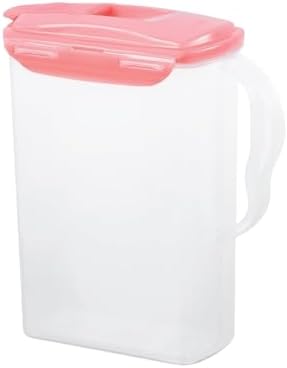 LocknLock Aqua Fridge Door Water Jug | Clear Pitcher | BPA Free Plastic Pitcher with Lid | 3 Quart Pitcher with Lid for Water, Juice, Tea & More Beverages, Pink - Image 2