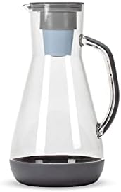 Hydros 64 Ounce Water Filter Pitcher with Patented Fast Flo Tech, 60 Second Quick Fill-Up and BPA-Free Recyclable Filter, Eight Cup Capacity, Grey by Hydros