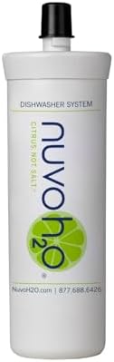 NuvoH2O Dishwasher Replacement Cartridge – Salt-Free Water Softener Solution – Prevents & Removes Hard Water Scale – Easy Quick-Connect Filter – Eco-Friendly Cartridge – Extends Dishwasher Life by NUVOH2O