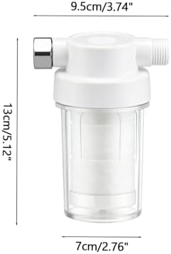 Inline Sediment Water Filter, Transparent PC Housing Washer Water Filters, PP Cotton Filtration for Shower Heater Washing Machine - Image 4