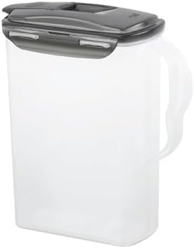 LocknLock Aqua Fridge Door Water Jug | Clear Pitcher | BPA Free Plastic Pitcher with Lid | 3 Quart Pitcher with Lid for Water, Juice, Tea & More Beverages, Gray - Image 2