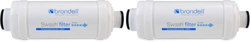 Brondell SWF44 Swash Bidet Filter, Premium Carbon Water Filtration System for Electric Bidet Toilet Seats, Lasts Up to 6 Months (Pack of 2) by Brondell