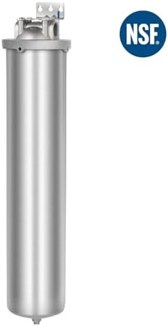 NSF/ANSI 42 Certification Big+ Stainless Steel Filter Housing for 20”Length,4.5"OD Filter Cartridge, Drain Valve Style C (Square Head) - Image 2