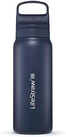 LifeStraw Go Series Insulated Steel Water Filter Bottle, 24 oz, Aegean Sea by Unknown