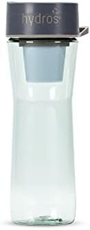 Hydros Water Filter Bottle, 20 Oz, Patented Fast Flo Tech, Dishwasher Safe, 20 Second Quick Fill, Leak Proof, BPA Free, Green by Hydros