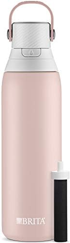 Brita Water Filter Replacements for Water Bottles (3 Count) and Brita Insulated Filtered Water Bottle with Straw (20 Ounce, Rose) - Image 5