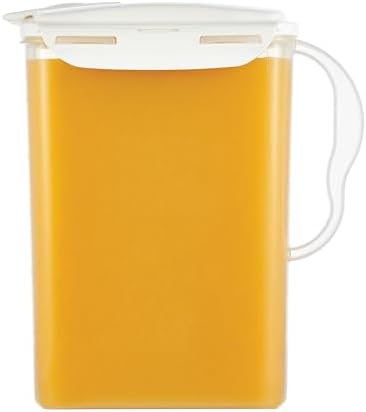 LocknLock Aqua Fridge Door Water Jug | Clear Pitcher | BPA Free Plastic Pitcher with Lid | 3 Quart Pitcher with Lid for Water, Juice, Tea & More Beverages, Ivory by LocknLock