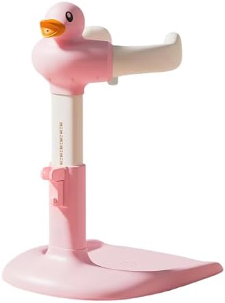 Adjustable Baby Shower Rack Anti-Slip Base Toddler Bath Stand Duck Design Portable Height Width Adjustable for 8-24 Months Kids A by Unknown