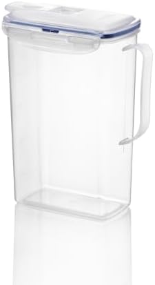 LocknLock Aqua Fridge Door Water Jug | Clear Pitcher | BPA Free Plastic Pitcher with Lid | 2 Quart Pitcher with Lid for Water, Juice, Tea & More Beverages, Clear by LocknLock