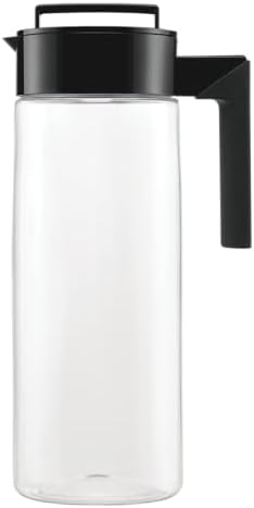 Takeya Airtight Pitcher - Durable BPA-Free Eastman Tritan Odor/Stain-Resistant Leakproof Lid for Iced Tea/Water Easy-Grip Silicone Handle Spill-Free Spout Fridge-Friendly Made in USA 2 Quart/Black - Image 2