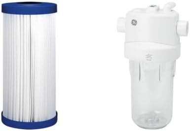 GE Whole House Water Filtration System & Filters | Reduces Sediment, Rust & More | Install Kit & Accessories Included | GXWH40L, FXHSC by Unknown