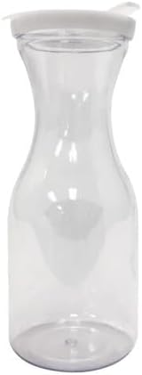 CAC Poly DCTL-05 Plastic Beverage Decanter with Cover, Clear 0.5 Qt. by CACChina