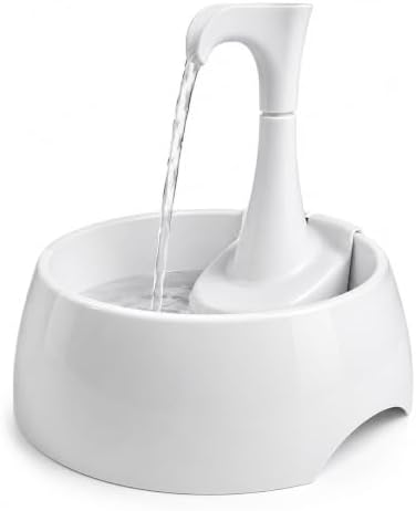 Aqua First Pet Water Fountain - Automatic Drinking Bowl for Cats and Dogs - Light and Portable - Replaceable Filters - Ergonomic Design - 1.2L/42 fl oz - White - Image 3