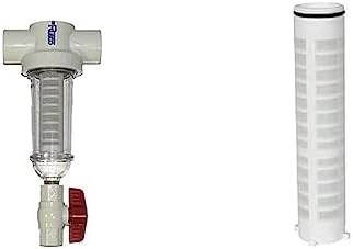 Rusco 1-1/2" Spin Down Separator Sand/Sediment Water Filter 50 Gpm - Pwfss15 and Fs-1-12-60 Rusco Fs-1-1/2-60 Spin-Down Polyester Replacement Filter (FS-1-12-60) by Rusco