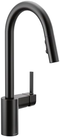 Moen Align Matte Black One-Handle Modern Kitchen Pulldown Faucet with Reflex and Power Clean Spray Technology, 7565BL by Unknown