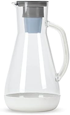 Hydros 64 Ounce Water Filter Pitcher with Patented Fast Flo Tech, 60 Second Quick Fill-Up and BPA-Free Recyclable Filter, Eight Cup Capacity, White by Hydros