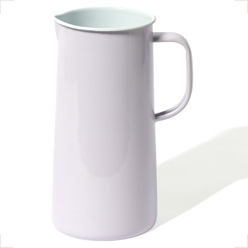 Falcon Enamelware Pitcher (57 oz), Metal Pitcher with Spout & Handle by FalconEnamelware