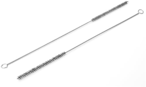 12 Inch Pipe Cleaning Brush Set with Stainless Steel Bristles, Steel Wire Tube Brush Kit for Auto Parts Polishing, Machining, Bottles, Tubes, Etc.（6mm-2pcs） by WMXXBRU