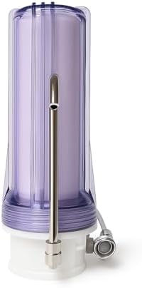 LiquaGen Single Stage Countertop Water Filtration System – 0.5 Micron Carbon Block (CTO) Filter – Portable Tap Water Purifier for Home, Apartment, RV, or Office Use (Tint Clear) - Image 3