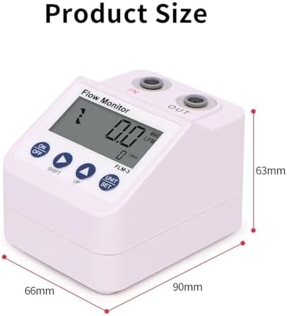 Flow Meter, FLM-3 Flowmeter 1/4" Electronic Digital Display Monitor - Image 5