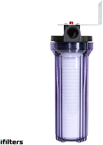 iFilters Whole House Sediment Filter System for Dirt, Sand, Silt, Rust and Scale - Clear Housing - 3/4" Ports - Pressure Relief Button - Image 3
