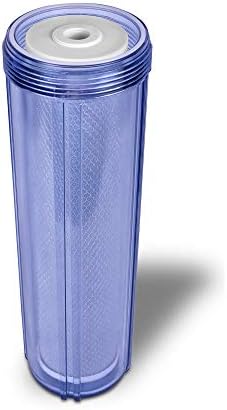 Whole House Water Filtration System, Transparent 4.5x20 Housing, 1" Inlet/Outlet Brass Ports, Pressure Relief Button, 5 Mic Activated Carbon Block Cartridge, Meets NSF Standards & Regulations (20") - Image 3
