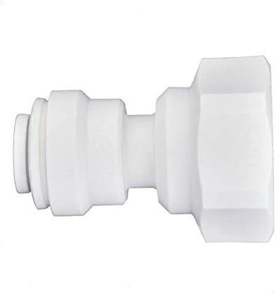 John Guest 1/4 OD x 1/4 NPTF Inch Female Adapter, Push to Connect Plastic Plumbing Fitting, PP450822WP by JohnGuest