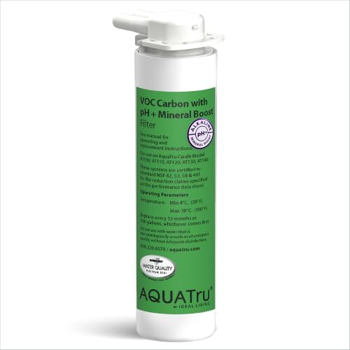 AquaTru VOC Replacement Filter with pH+ Mineral Boost for AquaTru Carafe by AQUATRU