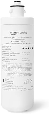 Amazon Basics Replacement Filter Cartridge for Under Sink Water Filter System, Reduces Chlorine, Bad Taste & Odor, NSF/ANSI 42 & 372 Certified, 1 Year Service Life, 11,000 Gallons, White by AmazonBasics