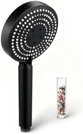 OFFO Filtered Handheld Shower Head, 20 Stage Shower Head with Filters for Hard Water, 6 Modes High Pressure Shower Head to Remove Chlorine, Matte Black by OFFO