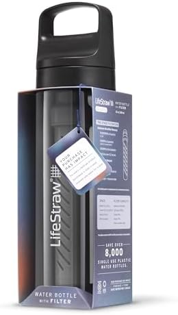 LifeStraw Go Series BPA-Free Water Filter Bottle, 22 oz, Nordic Noir - Image 3