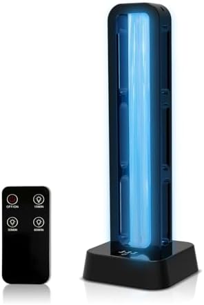 39W UV Light Sanitizer with Remote Control and 3 Timers – Ozone Free Home Disinfection Device, Kills Germs, Viruses, Mold and Dust Mites – Whole Room Ultraviolet Light for Home and Office by Unknown