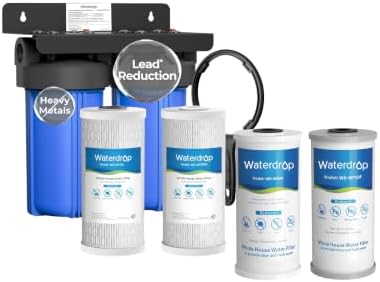 Waterdrop WHF21-PBL 2-Stage Whole House Water Filter System, with WF10FG Whole House Water Filter, Bundle by Waterdrop
