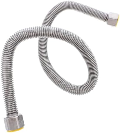 G1/2 Stainless Steel Water Heater Hose Connector for Tight Routing by Beaupretty