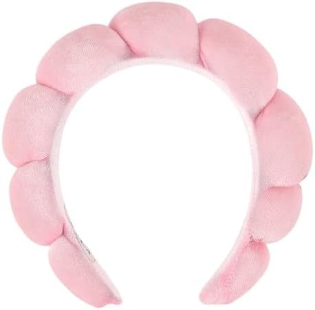 Bella Sleep + Spa Puffy Makeup Headband - Soft Microfiber Spa Headband for Washing Face - Padded Non-Slip Facial Skincare Hairband for Women & Teens, One Size by BellaSleepSpa