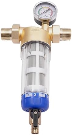 YIYIBYUS Spin Down Sediment Filters,3/4" Reusable Sediment Water Filter Spin Down Mesh System Hot Water Filter 50℃Water Filter Whole House Spin Down Pre-Filter Water Filter by YIYIBYUS
