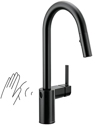 Moen Align MotionSense Wave Touchless Kitchen Faucet, Matte Black, 7565EWBL by Unknown
