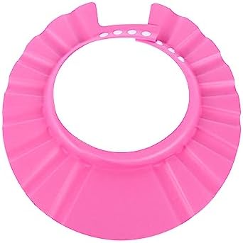 MYUBWTF Pink Baby Shower Cap, Bath Shampoo Cap Hat，Soft Hat Adjustable Visor Cap，Protect your eyes and face from water，Suitable for infants, children and pets from 0 to 12 years old by MYUBWTF