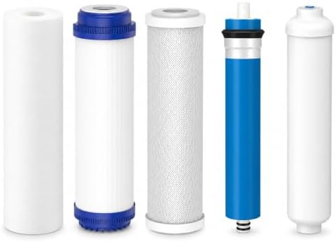 CFS 5 Piece RO Filter Kit with 75 GPD Membrane for WaterMax H5000 by CompleteFiltrationServices