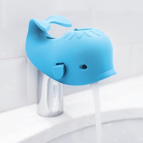 Baby Bathtub Faucet Cover, Faucet Cover Baby Bathtub Spout Cover, Bath Spout Protective Cover, Bathtub Safety Spout Guard, Baby Safety Protection Silicone Kit, Blue Whale Protector by UMUACCAN