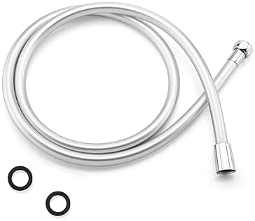 59 Inches Silver PVC Shower Head Hose Replacement For Cleaning by JASYA