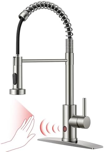 FORIOUS Touchless Kitchen Faucet, Hands-Free, Single Handle, Brushed Nickel by FORIOUS