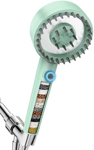 Filtered Shower Head with Handheld, High Pressure Showerhead with Filters by Sipaote